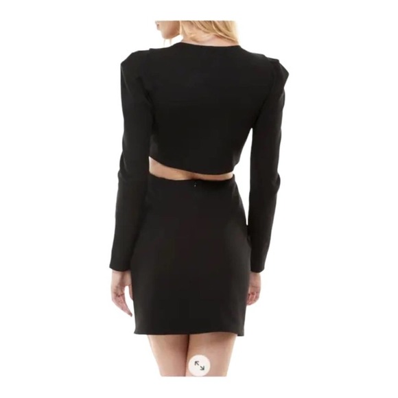 Socialite Bodycon Cut-Out Long Sleeve Mini Dress - Picture 2 of 9